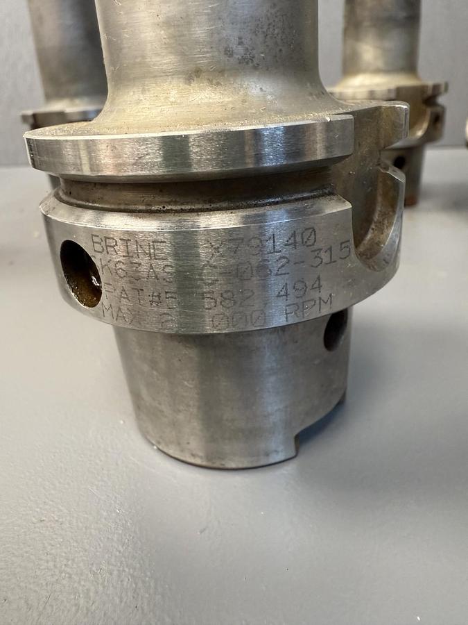 Used BRINEY HSK63ASFC-062-315 Shrink Fit Tool Holder GHA-49