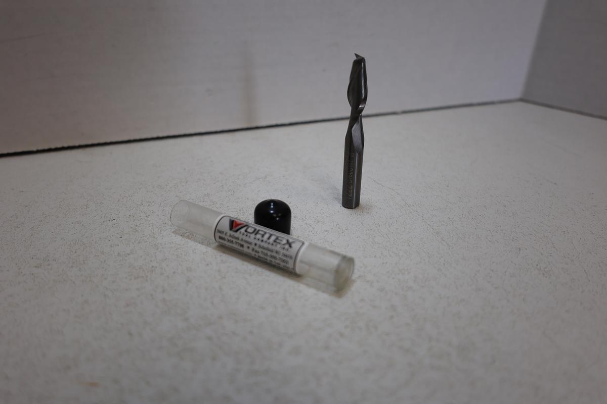 Used Vortex Tool Co. 1222 Carbide Spiral Router End Mill Bit USA Made NEW