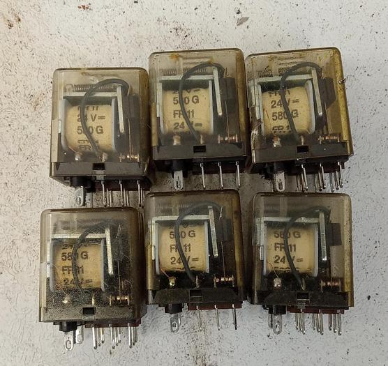 Used (Lot of 6) Elesta FR 11L 2A, 220V - AC Relay - GHB-45