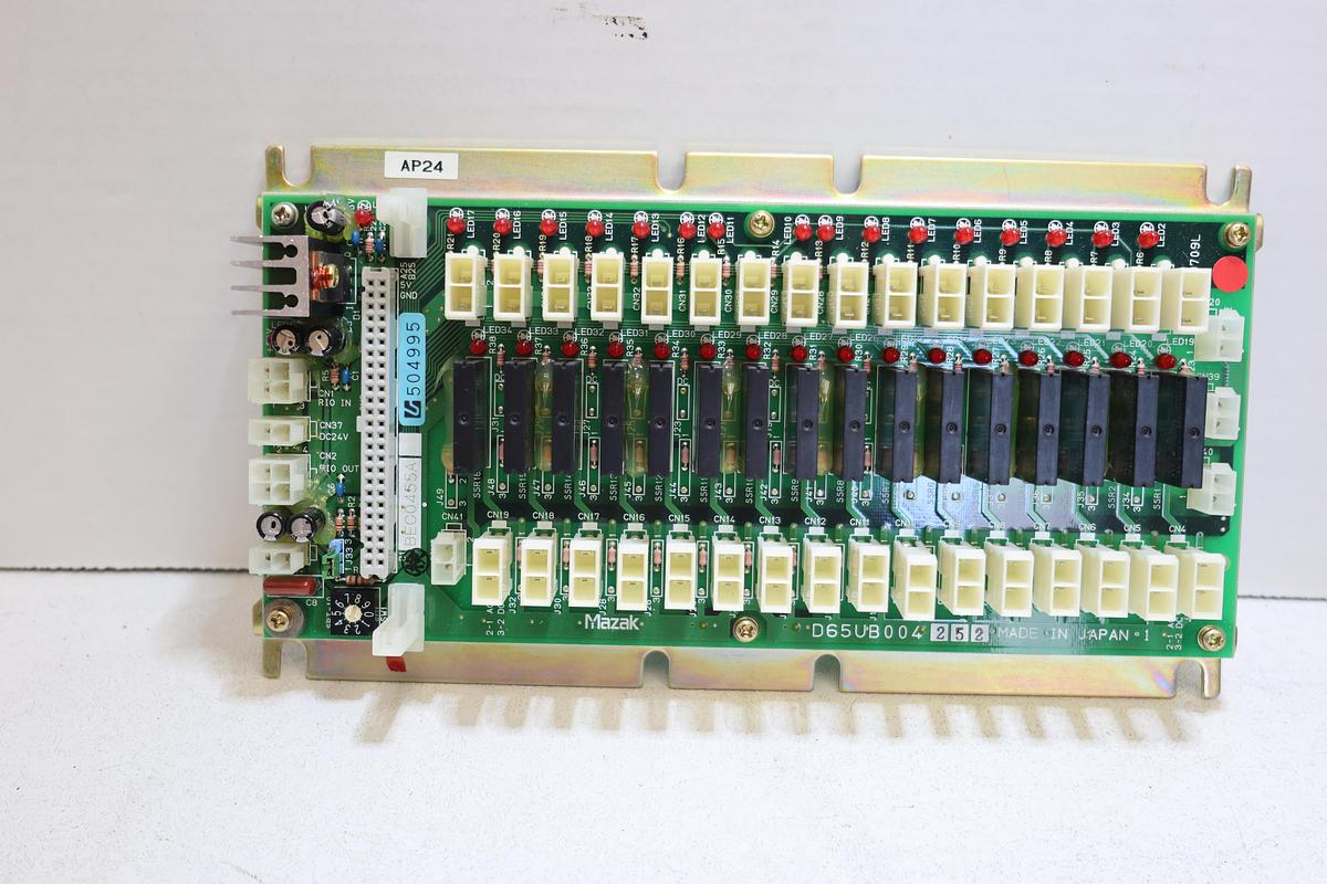 Mazak D65UB004252 Remote I/O Relay PCB Circuit Board – New Old Stock