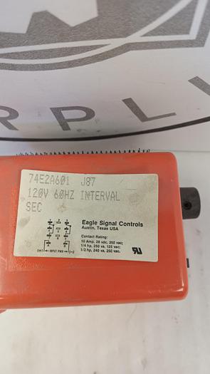 Used Eagle Signal Controls 74E2A601 120V 60Hz Time Delay Relay GHB9