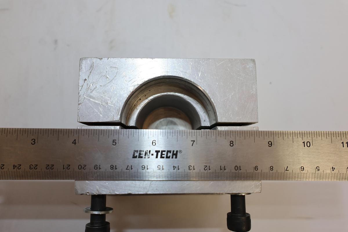 Used 2" Aluminum Split Clamp Block Shaft Mount Fixture Holder 4" Wide Used