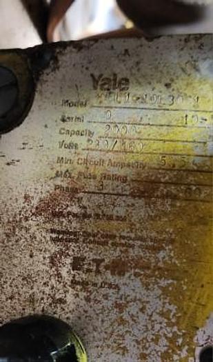 Parts Only Budgit 2 Ton & Yale 1 Ton Electric Chain Hoists - Not Tested - GHC-C3