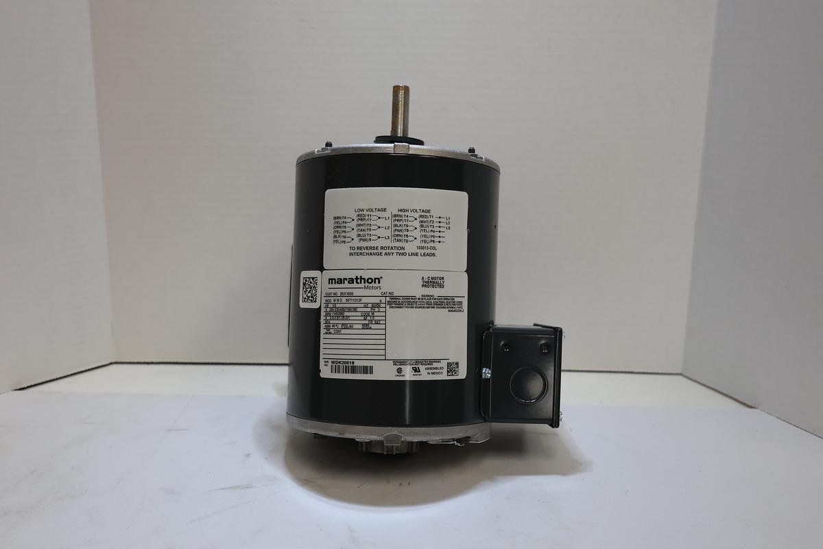 Marathon 56111013F 1/3 HP 3PH Electric Motor 1140 RPM 56Z 200-230/460V NOS