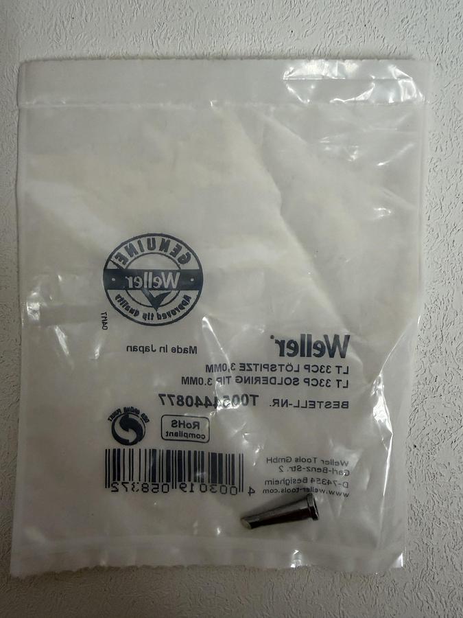 Used Weller LT33CP - LT Series Soldering Tip, Bevel Sloped 45° - 3.0mm