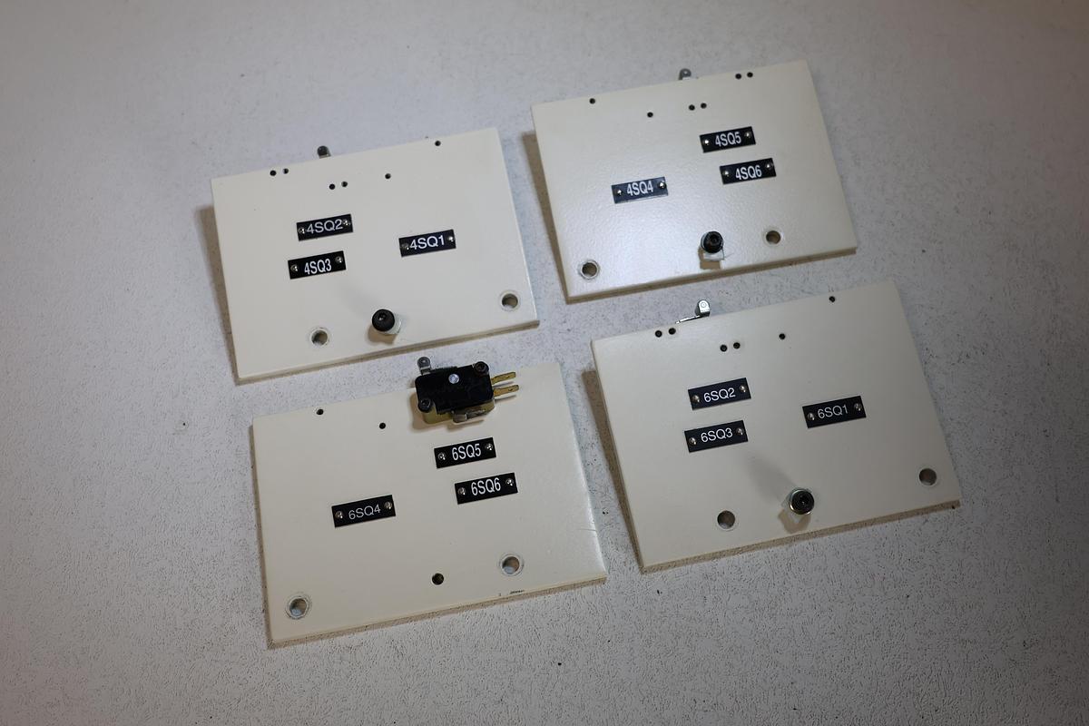 Used Lot 4 Agilent Industrial Mounting Plate w/ Saia-Burgess Limit Switch Automation Sensor Assembly GHA-185