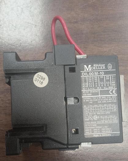 Used Klockner Moeller Dil00m-10 AC Contactor 24v-ac 20a 5hp - GHB-45