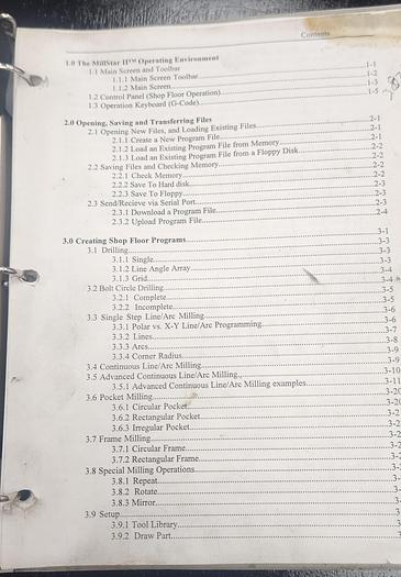 Used Mitutoyo Millstar II User Manual - GHA-137