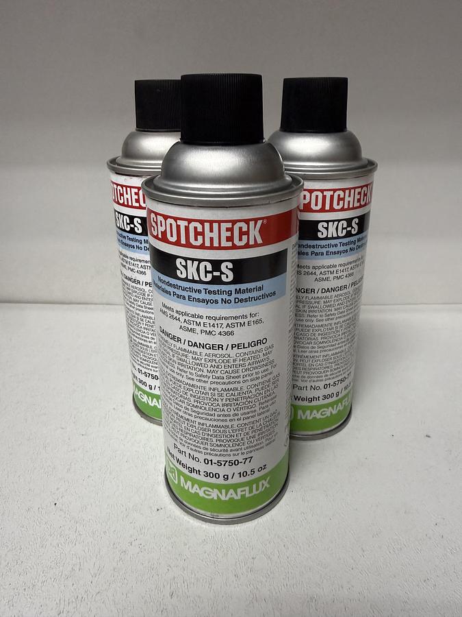 Used (Lot of 3) NEW Magnaflux SpotCheck SKC-S Crack Detection Test Spray 10.5oz GHGC