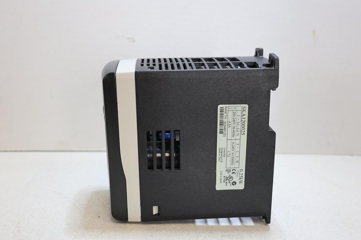Used Emerson SKA1200025 Commander SK 0.25kW 1/3HP AC Drive VFD 240V