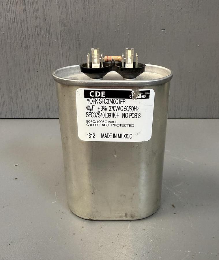 Used YORK CAPACITOR SFC2848C1FR, 370 VAC 50/60 HZ GHB-43