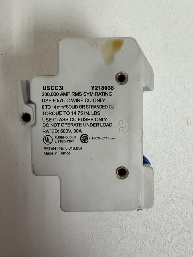 Used Ferraz Shawmut USCC31 Fuse Holder 