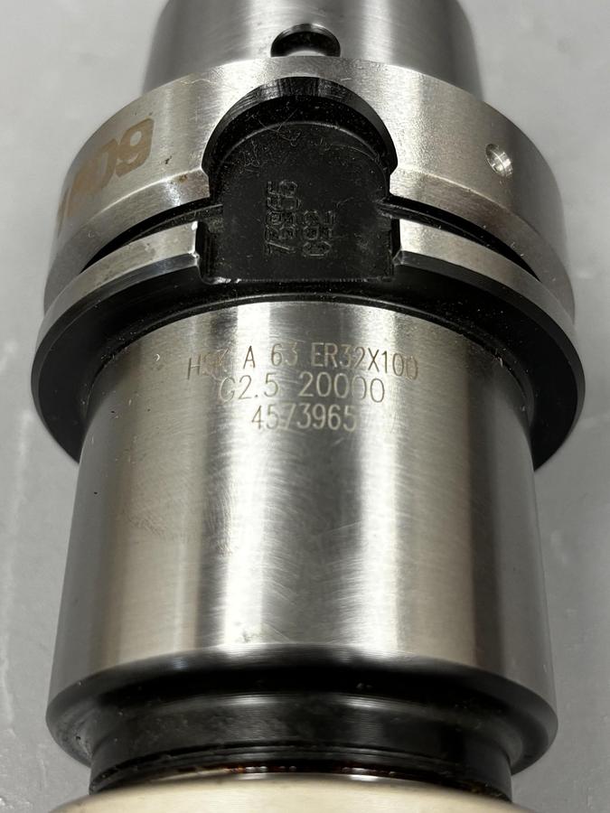 Used HSK A63 ER32X100 G2.5 20K RPM Collet Chuck Tool Holder HSKA63 GHC-4