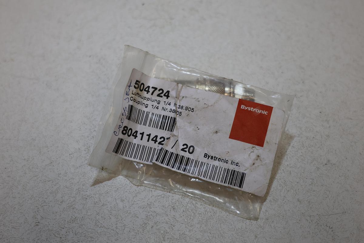 Bystronic 504724 1/4" Pneumatic Quick Connect Air Coupling NEW Multifix