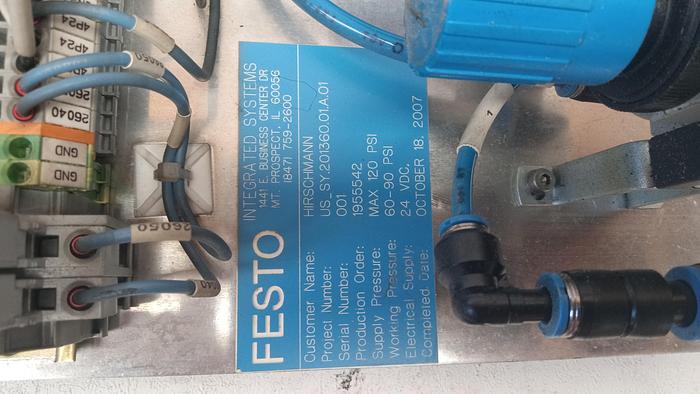 Used Charmilles CMM Roboform 550 FESTO 1955542 Pneumatic Control Panel GH508