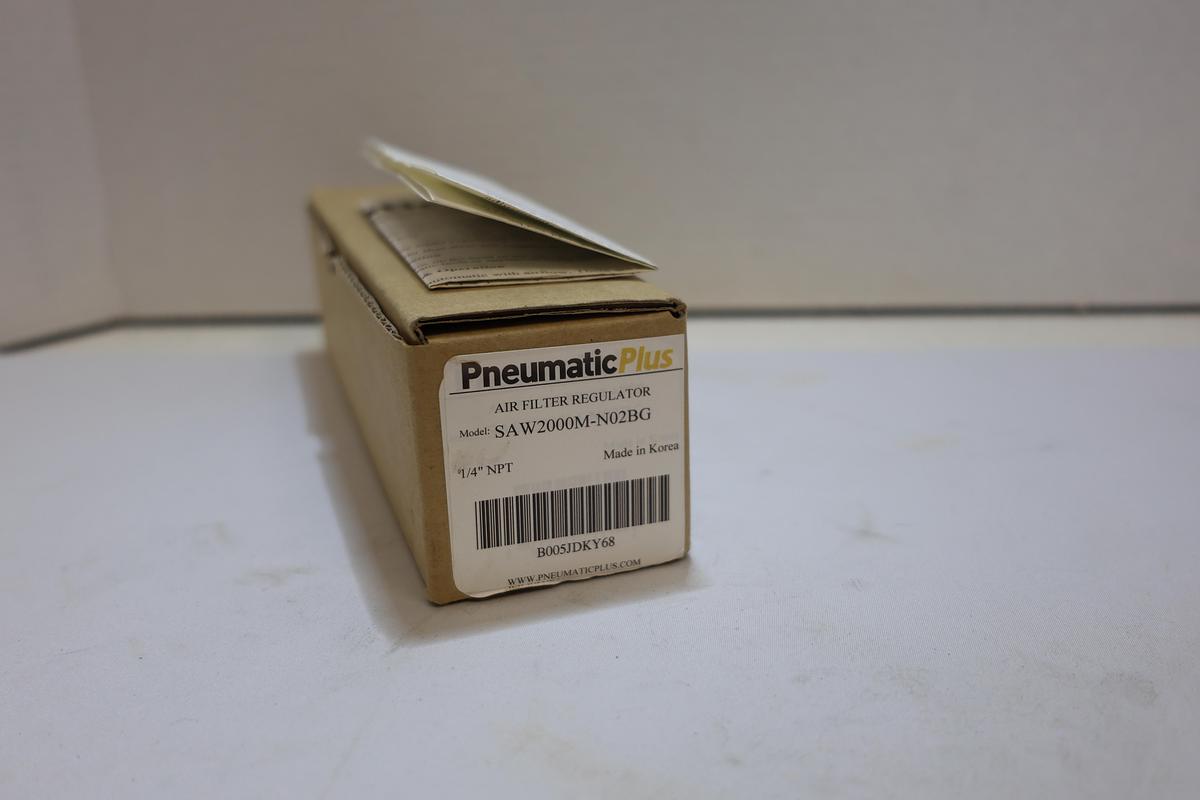 PneumaticPlus SAW2000M-N02BG 1/4" NPT Air Filter Regulator w/ Gauge New