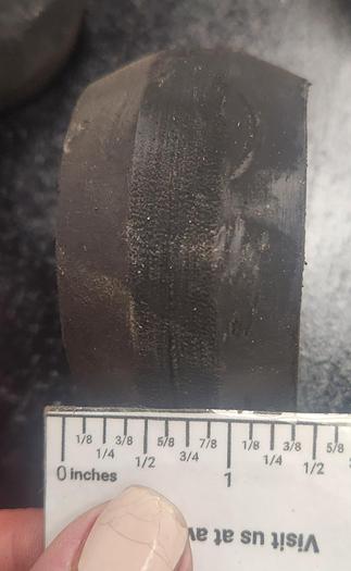 Used Rubber Spacers 1/4" ID X 2 3/8" OD X 2" Thick - GHB-71