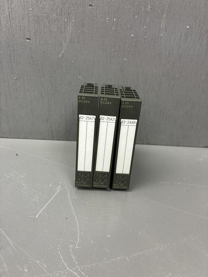 Used (LOT OF 3) Siemens 6ES7 131-4BD01-0AA0 – SIMATIC ET 200S Digital Input Module 24V DC GHA-160