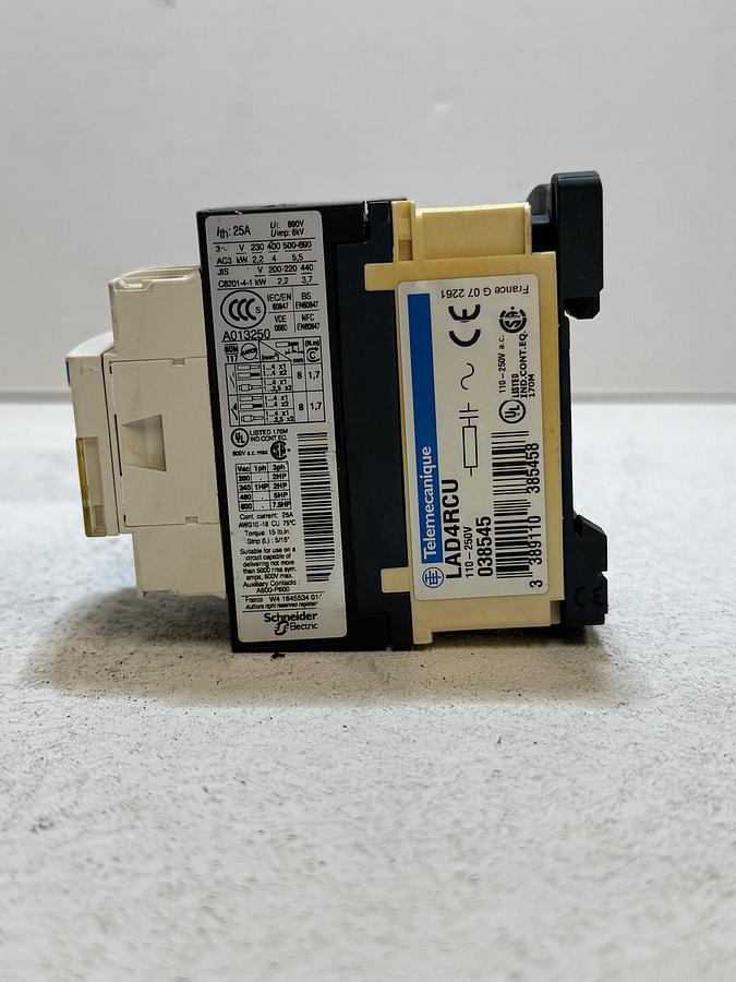 Used Telemecanique LC1D09 Contactor w/ LAD4RCU Surge Suppressor Schneider Square D