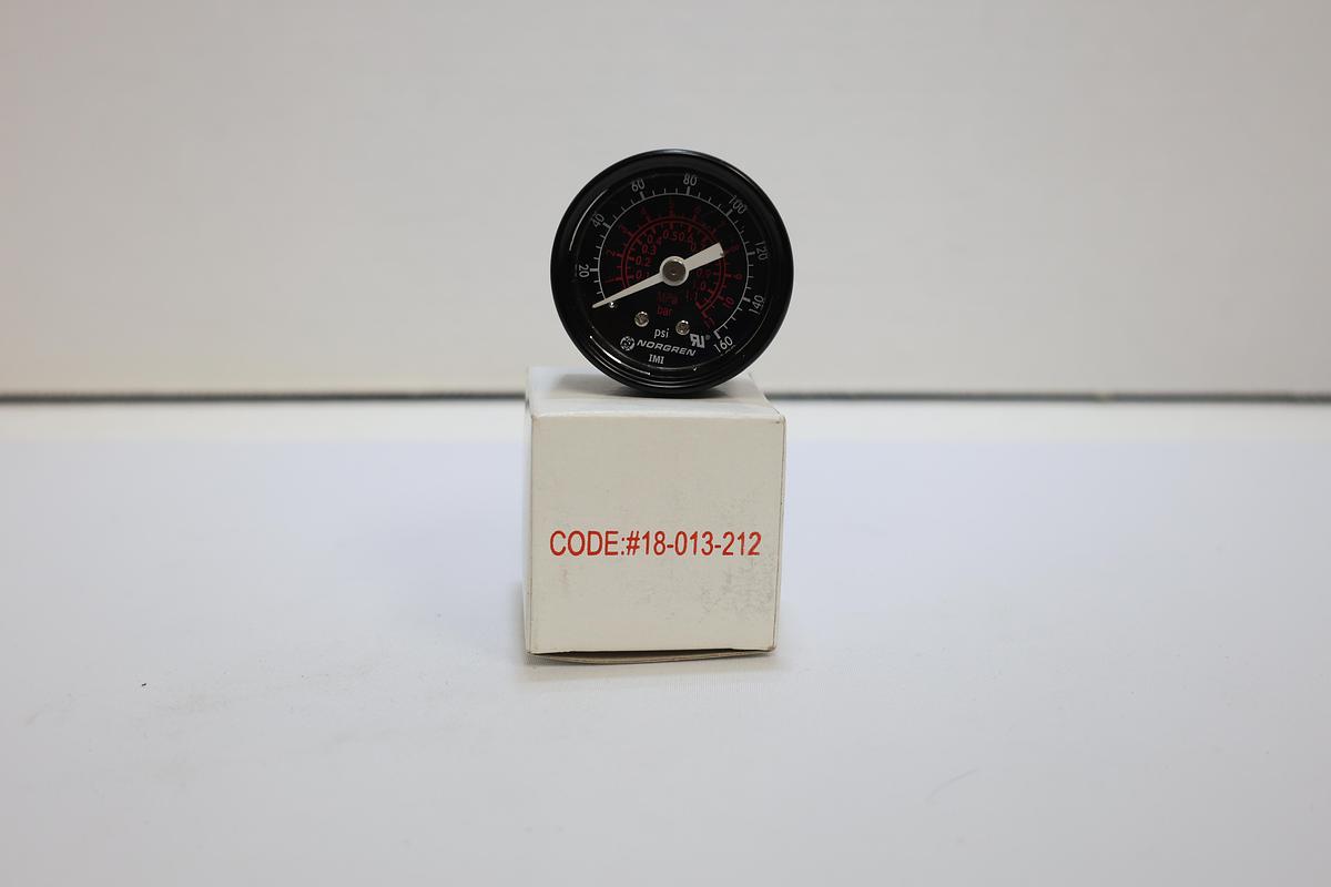 Used Norgren 18-013-212 Pressure Gauge 160 PSI 11 Bar 1.1 MPa NOS