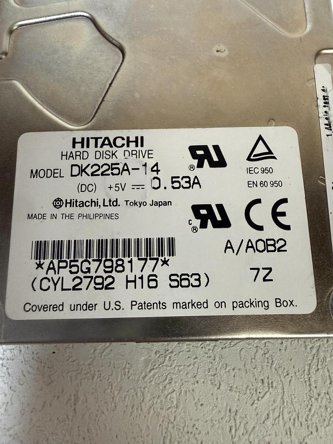 Used Heidenhain EXM-HD1.4 Hard Disk 61-0221-10 With Hitachi Drive DK225A-14 GHA-22