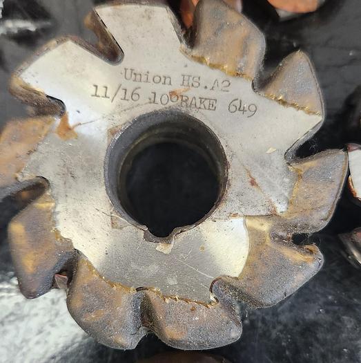 Used Lot of 9 - Assorted Sizes Used Concave Milling Cutters 2"-3-1/2" Diam - GHB-49