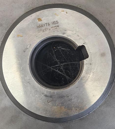 Used Hanita 8"x1"x1-1/4" HSS Milling Cutter Straight Tooth (lot of 2) - GHB-49