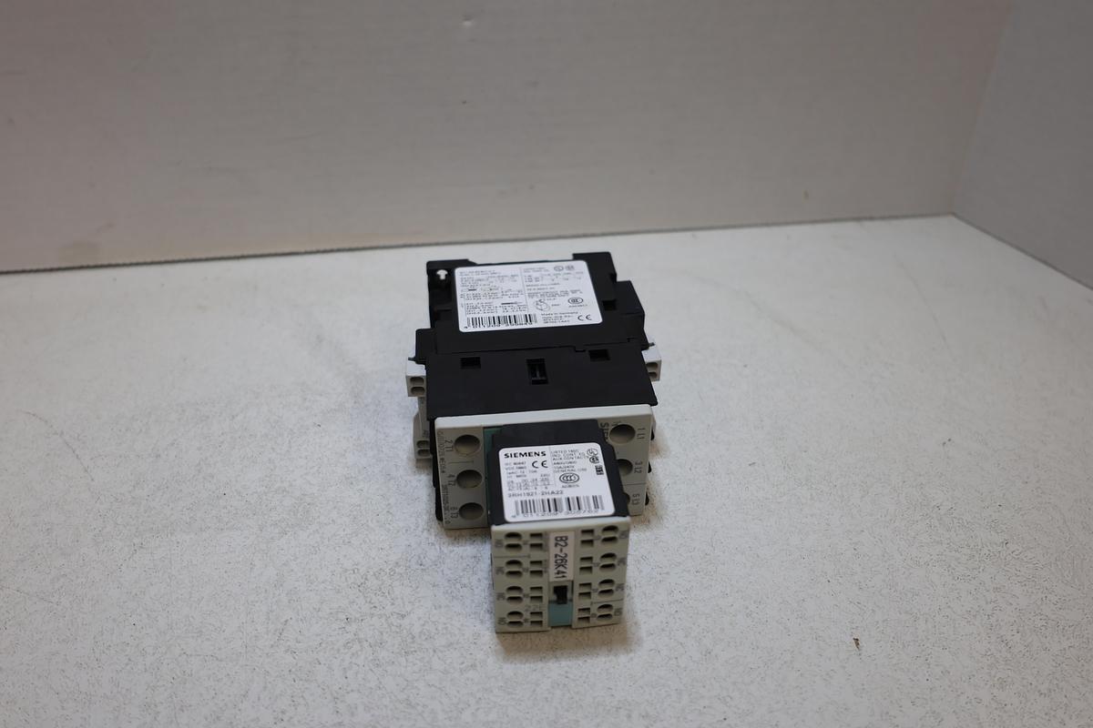 Used Siemens 3RT1025-3K Contactor 3RH1921-2HA22 Aux 3RT1926-1BB00