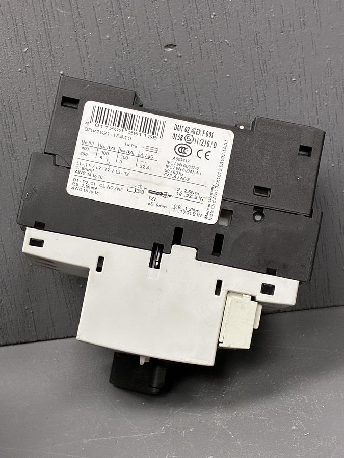 Used Siemens 3RV1021-1FA10 Motor Protection Circuit Breaker GHA-160