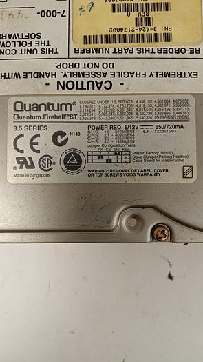 Used Quantum Fireball ST ST16A011 Rev02-C Hard Drive GH502