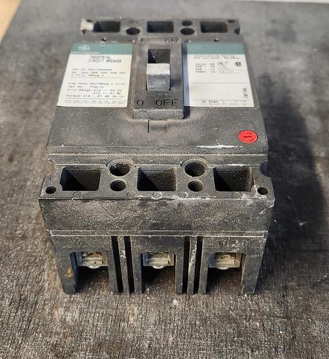 Used General Electric TED134020GR 3 Pole 20 Amp 480VAC Circuit Breaker - GHB-81