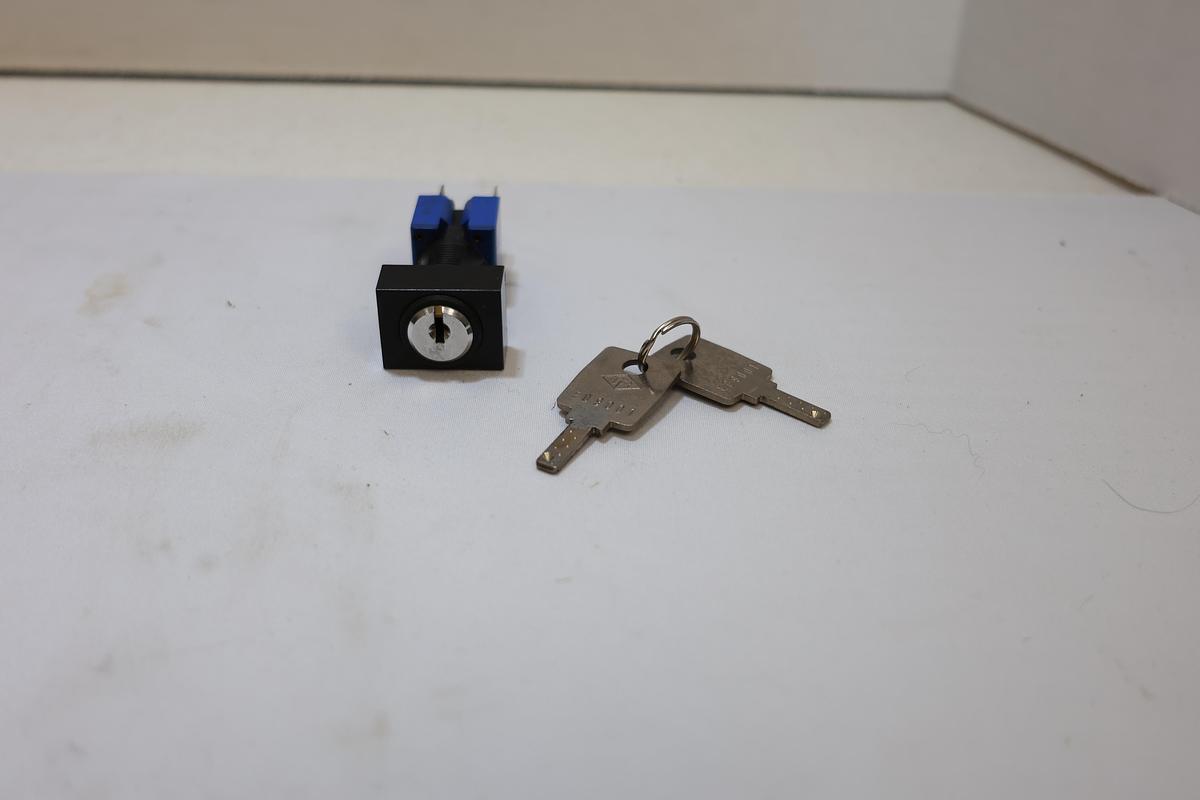 New Key Operated Selector Switch w/ 2 Keys 2-Position Maintained Panel Mount 5A 250VAC