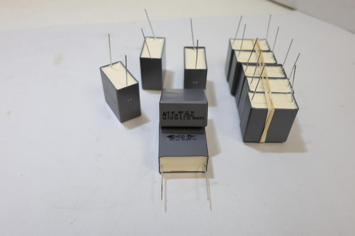Lot of 10 R46 MKP X2 SH 3.3µF 275VAC EMI Suppression Film Capacitors NEW