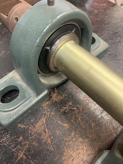 Used 2 NSK P206 Bearing Housings with Shaft and KTR-Rotex 19 Coupling GHB-71