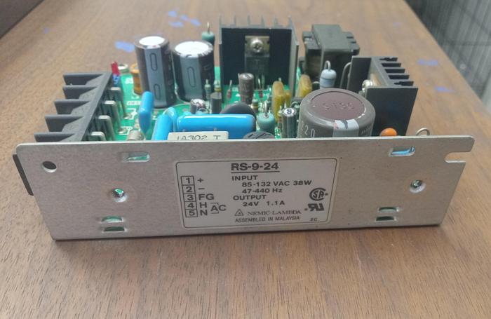Used NEMIC LAMBDA POWER SUPPLY RS-9-24, 85-132VAC 24VDC - GHB-45