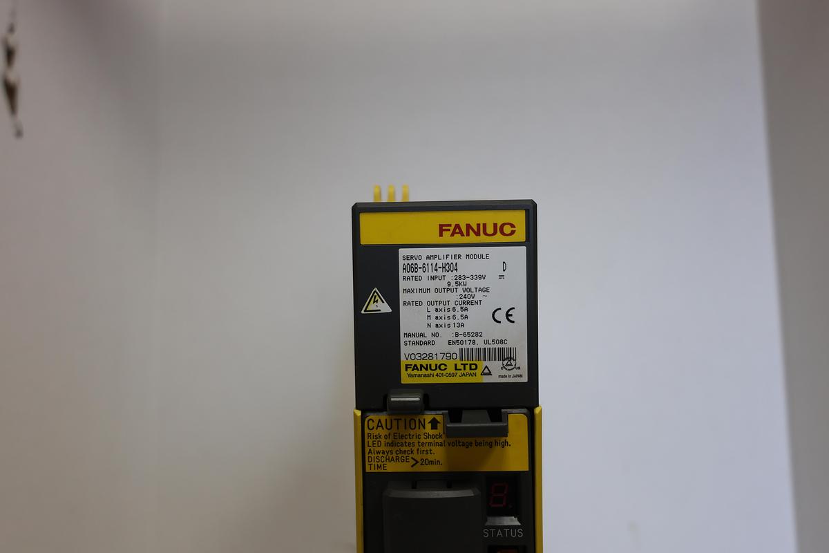 Used FANUC A06B-6114-H304 Alpha i 3-Axis Servo Amplifier SVM3-20/20/40i GHA-21