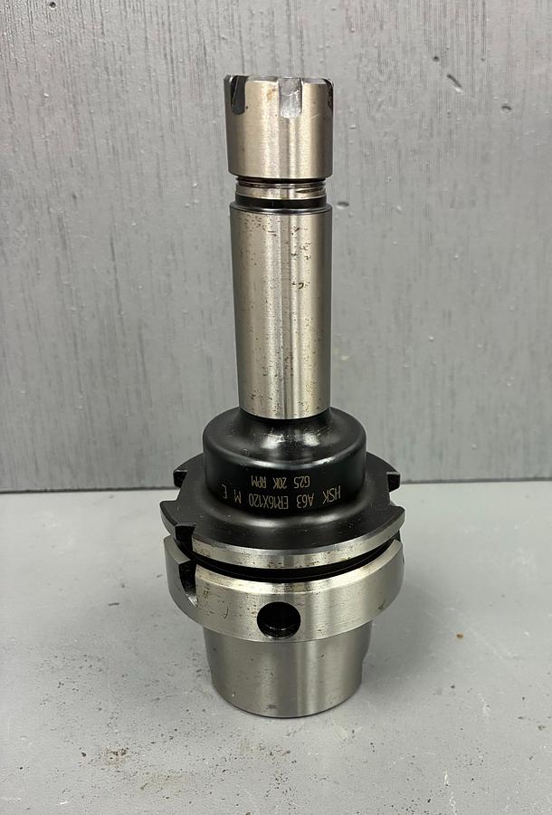 Used HSK A63 ER ER16X120 M E G2.5 20K RPM Collet Chuck Tool Holder HSKA63 GHC-6