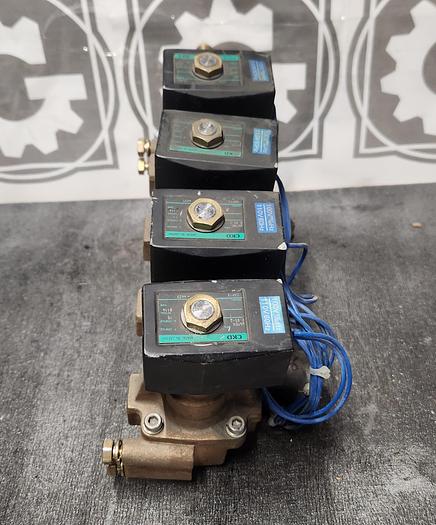 Used Solenoid Valve Ass'y w/Saginomiya ANR604G1 & (4)CKD GAP1X Solenoids - GHB-47