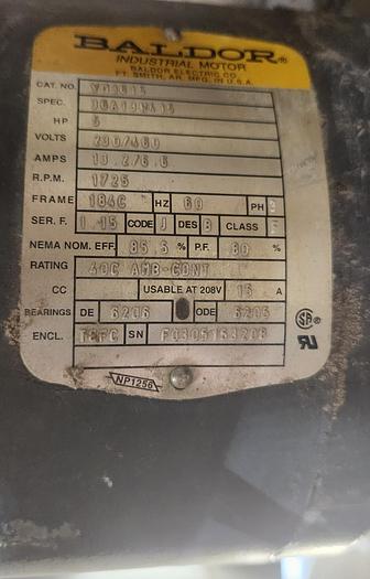 Used Precision Cutter Inc. Rotary Air Feeder Valve 10"x7" Inlet, 5 HP, 3 Phase - GHC-6