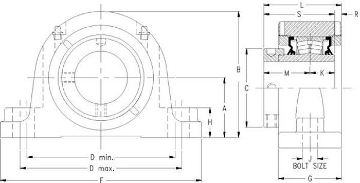 NEW - UNOPENED - Timken QMPL08J107SM, Eccentric Two-Bolt Pillow Block - GHB-41