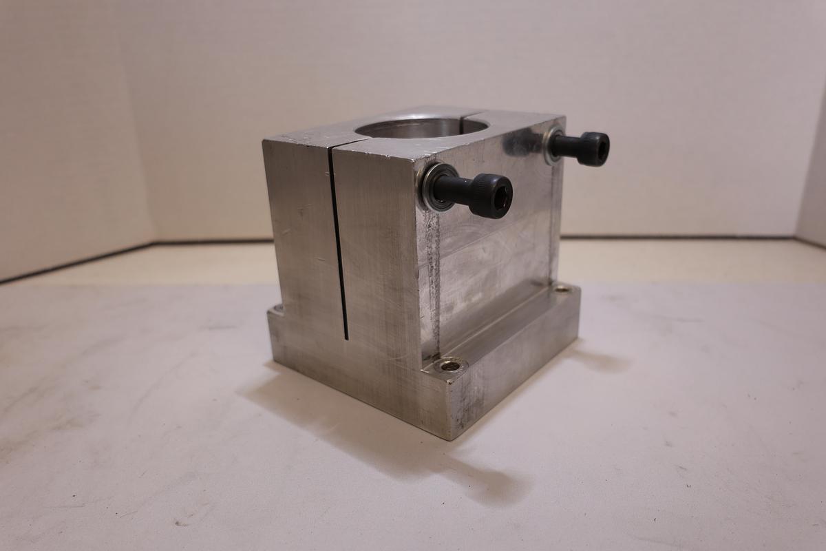 Used 2" Aluminum Split Clamp Block Shaft Mount Fixture Holder 4" Wide Used