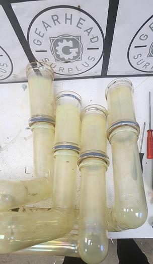 Used Lot of 4-CNC Laser C02 Glass Tubes - 55mm Dia - 90 degree turns - GHB-85