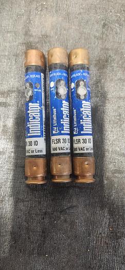 Used Littlefuse FLSR 30 ID Indicator 30 AMP 600V Fuse LOT of 3 - GHGC-D9