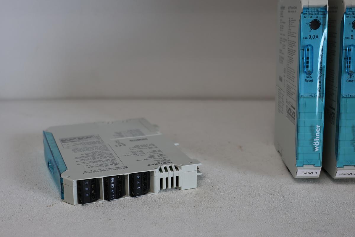 Used Wohner MOTUS Contactron Control 9,0A Hybrid Motor Starter 36111 GHA-54