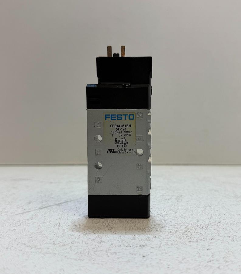 Used Festo CPE14-M1BH-5L-1/8 Pneumatic Solenoid Valve 24VDC G1/8 5/2-Way