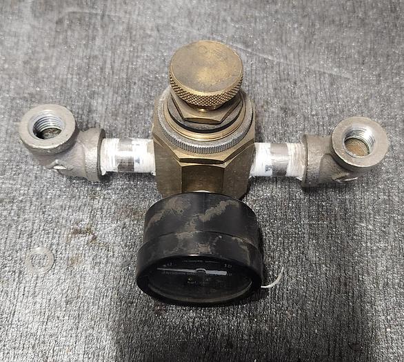 Used CKD Valve B2519-2C-NS16 with Nisshin Pressure Gauge (15 PSI) - GHA-131