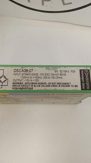 Used Dataforth DSCA38-07 Isolated Analog Signal Conditioning Module GHB9