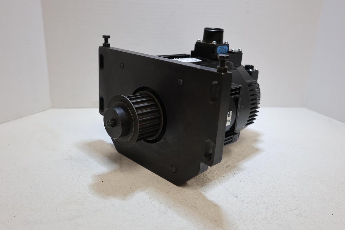 Used Yaskawa SGMGV-13ADA6H AC Servo Motor 1.3kW 400V w/ Timing Pulley Used