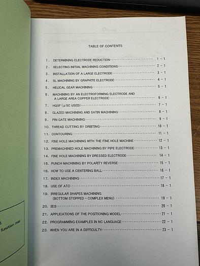 Used Makino Instruction Manual Sinker EDM MGH Generator Machining Techniques GHGC-D22