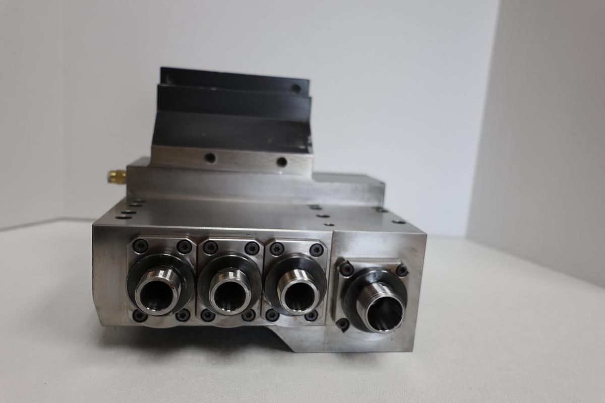 Used Star CNC B038-0642 4-Port Live Tool Gang Block SR-38 Type B ST-38 Swiss Lathe OEM GHA-188